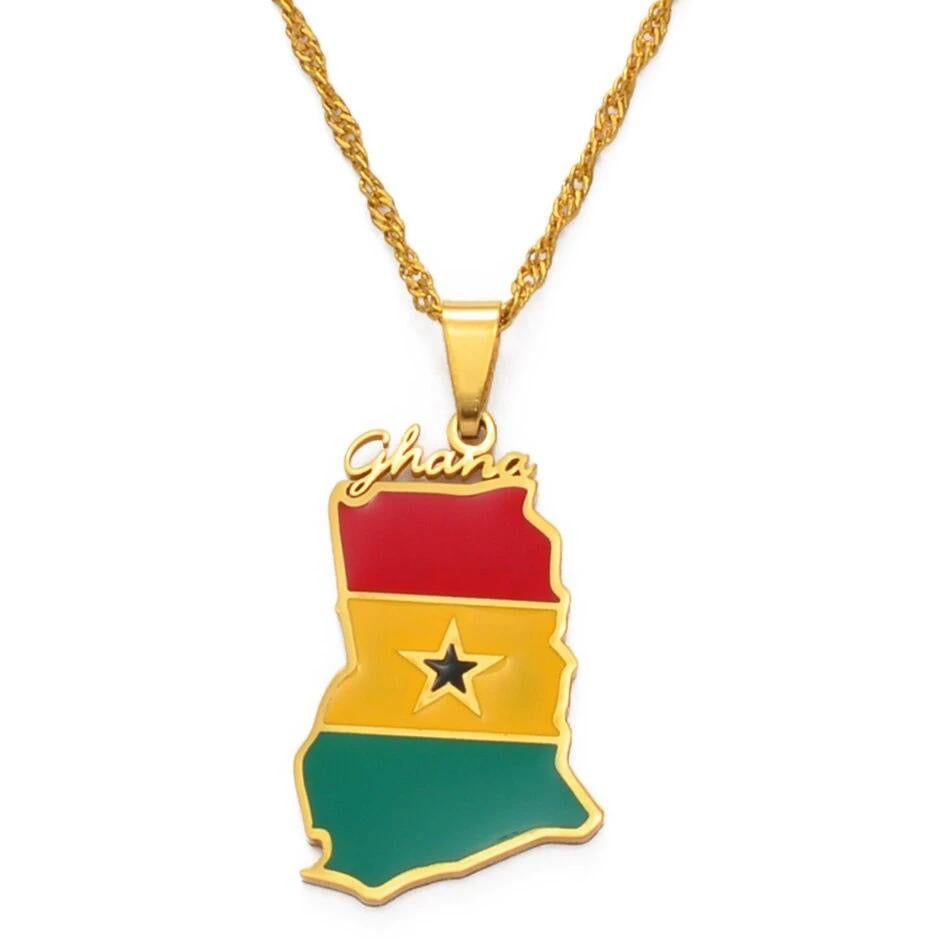 Ghana Flag Necklace