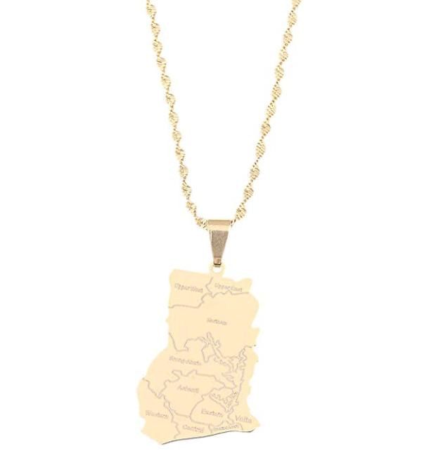 Ghana Map Necklace