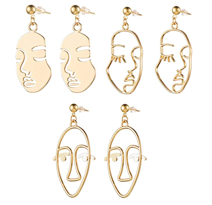 Abstract Faces Earrings